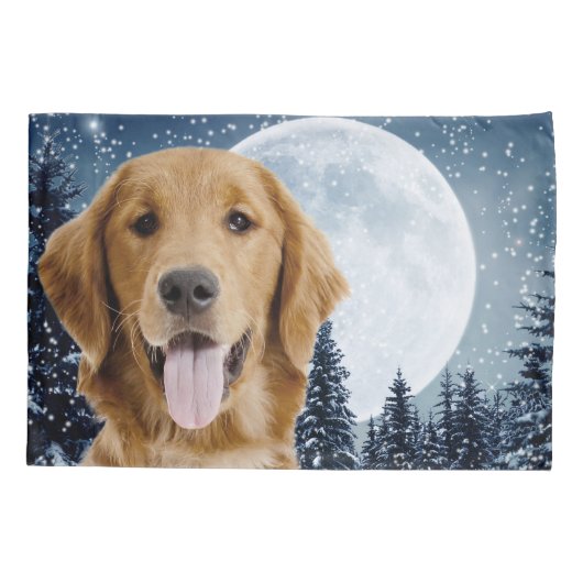 Golden Retriever Pillowcase Kussensloop (Achterkant)
