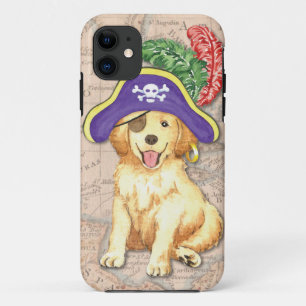 Golden Retriever Pirate iPhone 11 Hoesje