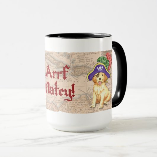 Golden Retriever Pirate Mok (Voorkant rechts)
