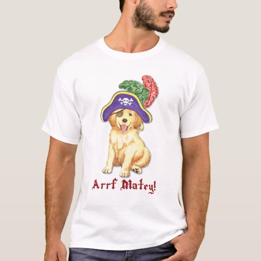 Golden Retriever Pirate T-shirt (Voorkant)