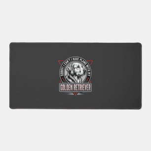 Golden Retriever Plannen Hond Badge Ontwerp Bureaumat