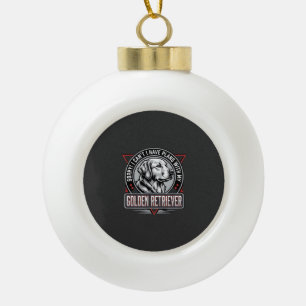 Golden Retriever Plannen Hond Badge Ontwerp Keramische Bal Ornament