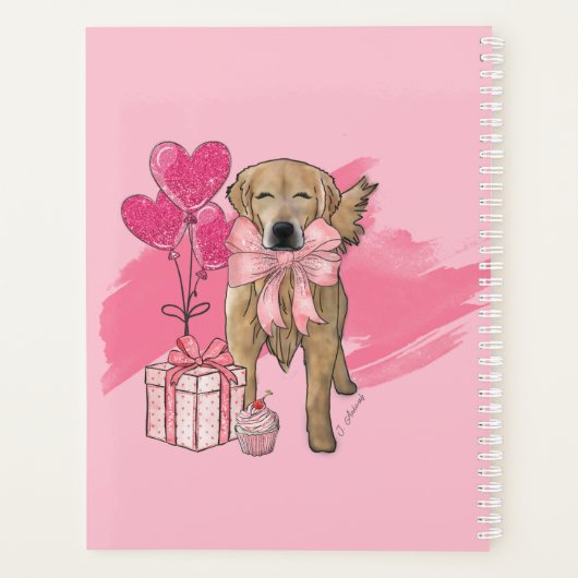 Golden Retriever Planner, Appointment Calendar Planner (Achterkant)