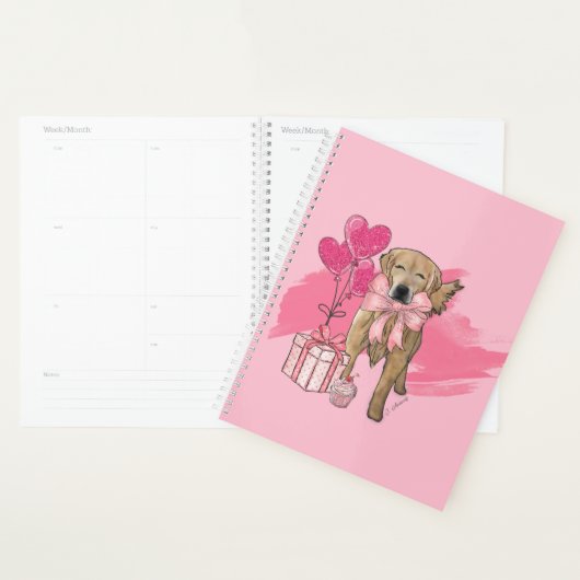 Golden Retriever Planner, Appointment Calendar Planner (Display)