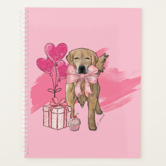 Golden Retriever Planner, Appointment Calendar Planner (Voorkant)