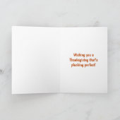 Golden Retriever Plucking Perfect Thanksgiving Kaart (Binnen)