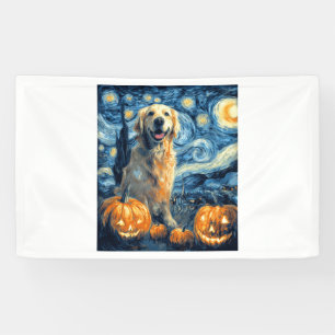 Golden Retriever Pompoen Sterrennacht Hondenmoeder Spandoek