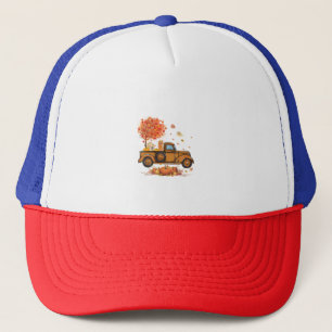 Golden Retriever Pompoen Truck Herfstblad Herfst t Trucker Pet
