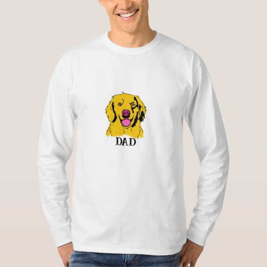 Golden Retriever Pop Art T-shirt (Voorkant)