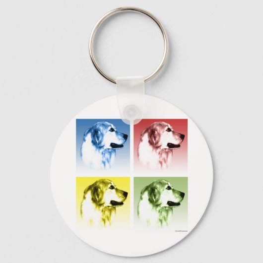 Golden Retriever Pop Sleutelhanger (Voorkant)