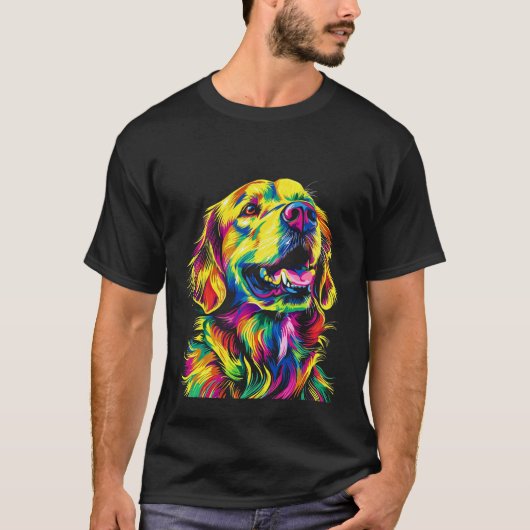 Golden Retriever Pop T-shirt (Voorkant)