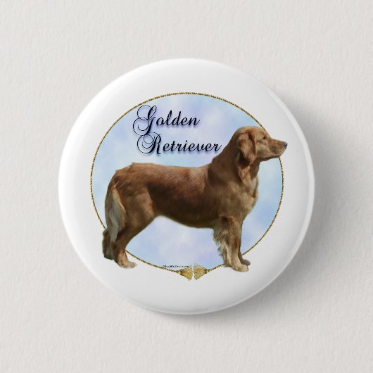 Golden Retriever Portrait - Button (Voorkant)