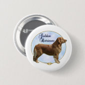 Golden Retriever Portrait - Button (Voorkant /achterkant)