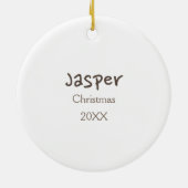 Golden Retriever Portrait Personalized Keramisch Ornament (Achterkant)