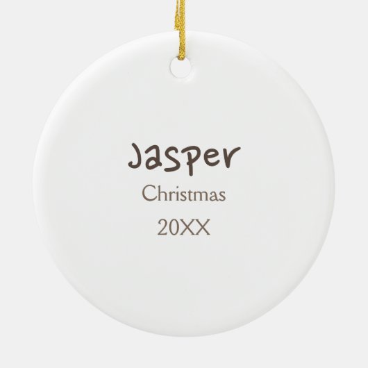 Golden Retriever Portrait Personalized Keramisch Ornament (Achterkant)