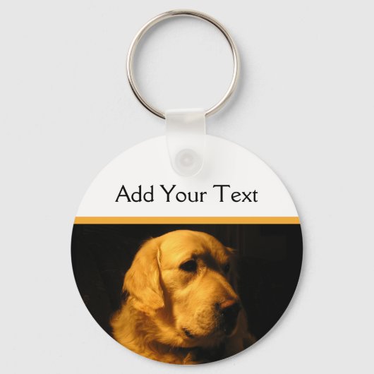 Golden Retriever Portrait Sleutelhanger (Voorkant)