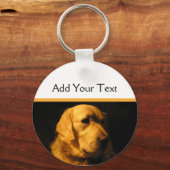 Golden Retriever Portrait Sleutelhanger (Voorkant)