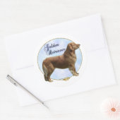 Golden Retriever Portrait Sticker (Envelop)