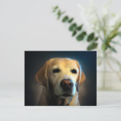 Golden Retriever Portret Briefkaart (Staand voorkant)