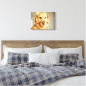 Golden Retriever Portret Canvas Afdruk (Insitu (Slaapkamer))