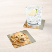 Golden Retriever Portret Kartonnen Onderzetters (Insitu)