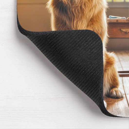 Golden Retriever Portret op Canvas Muismat (Hoek)