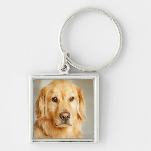 Golden Retriever Portret Sleutelhanger (Voorkant)