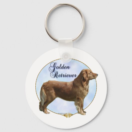 Golden Retriever Portret Sleutelhanger (Voorkant)