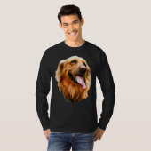 Golden Retriever Portret T-shirt (Voorkant volledig)