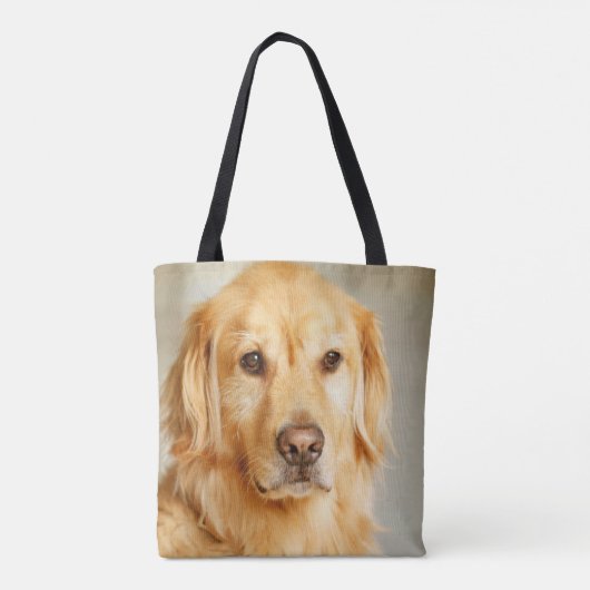 Golden Retriever Portret Tote Bag (Achterkant)