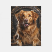 Golden Retriever poseren Fleece Deken (Voorkant)