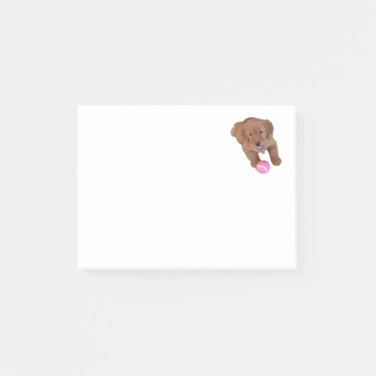 Golden Retriever Post-it Note Pad (Voorkant)