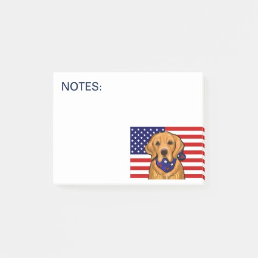 Golden Retriever Post-it® Notes (Voorkant)