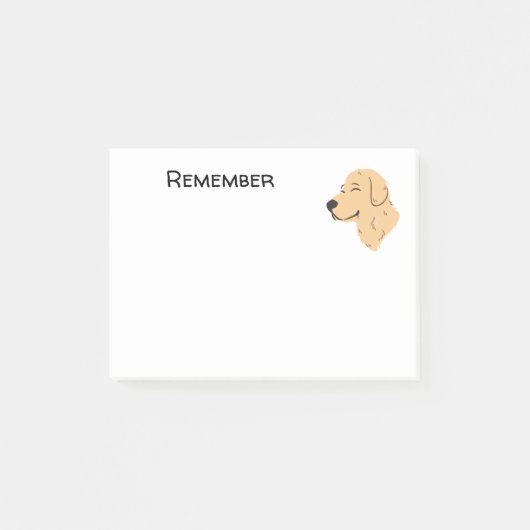 Golden Retriever Post-it® Notes (Voorkant)