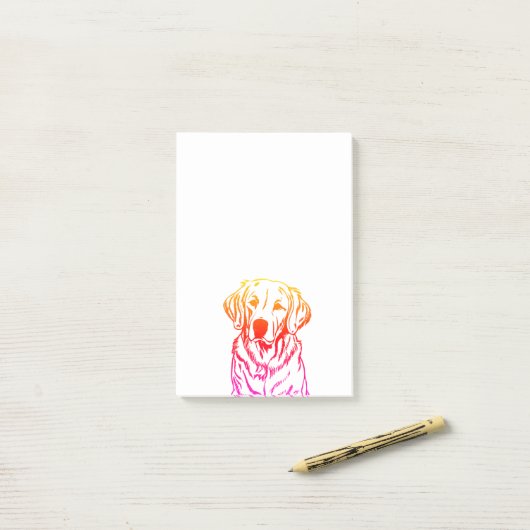 Golden Retriever Post-IT Notities Post-it® Notes (Op bureau)