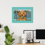 Golden Retriever Poster (Thuiskantoor)