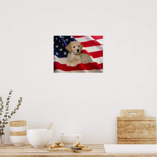 Golden Retriever Poster All American Puppy (Keuken)