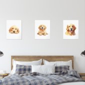 Golden Retriever Poster, Golden Retriever Wall Art Muurkunst Sets (Slaapkamer)