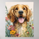 Golden Retriever Poster - Schattigee Golden Retrie (Voorkant)