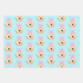 Golden Retriever Prinses Gift Wrap Inpakpapier Vel (Voorkant)