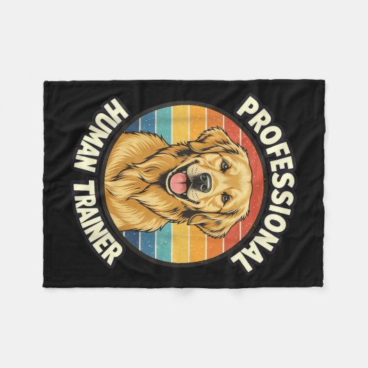 Golden Retriever Professional Human Trainer Funny  Fleece Deken (Voorkant (Horizontaal))