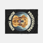 Golden Retriever Professional Human Trainer Funny  Fleece Deken (Voorkant (Horizontaal))