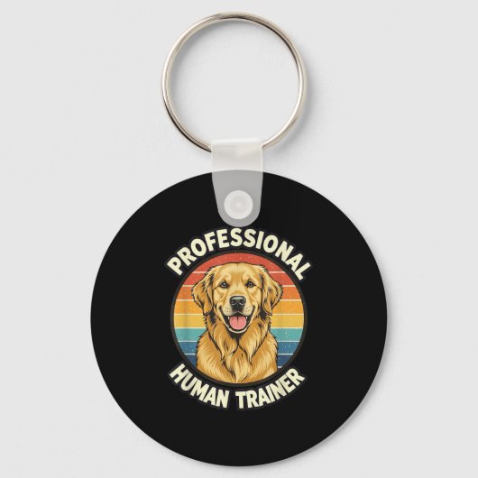 Golden Retriever Professional Human Trainer Funny Sleutelhanger (Voorkant)