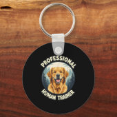 Golden Retriever Professional Human Trainer Funny Sleutelhanger (Voorkant)