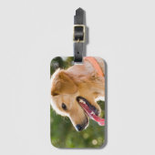 Golden Retriever profiel met tongen uit Bagagelabel (Voorkant (verticaal))