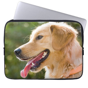 Golden Retriever profiel met tongen uit Laptop Sleeve