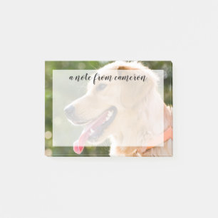 Golden Retriever profiel met tongen uit Post-it® Notes