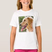 Golden Retriever profiel met tongen uit