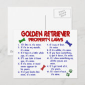 Golden Retriever Property Laws 2 Briefkaart (Voorkant / Achterkant)