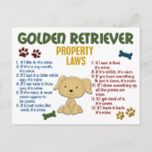 Golden Retriever Property Laws 4 Briefkaart (Voorkant)